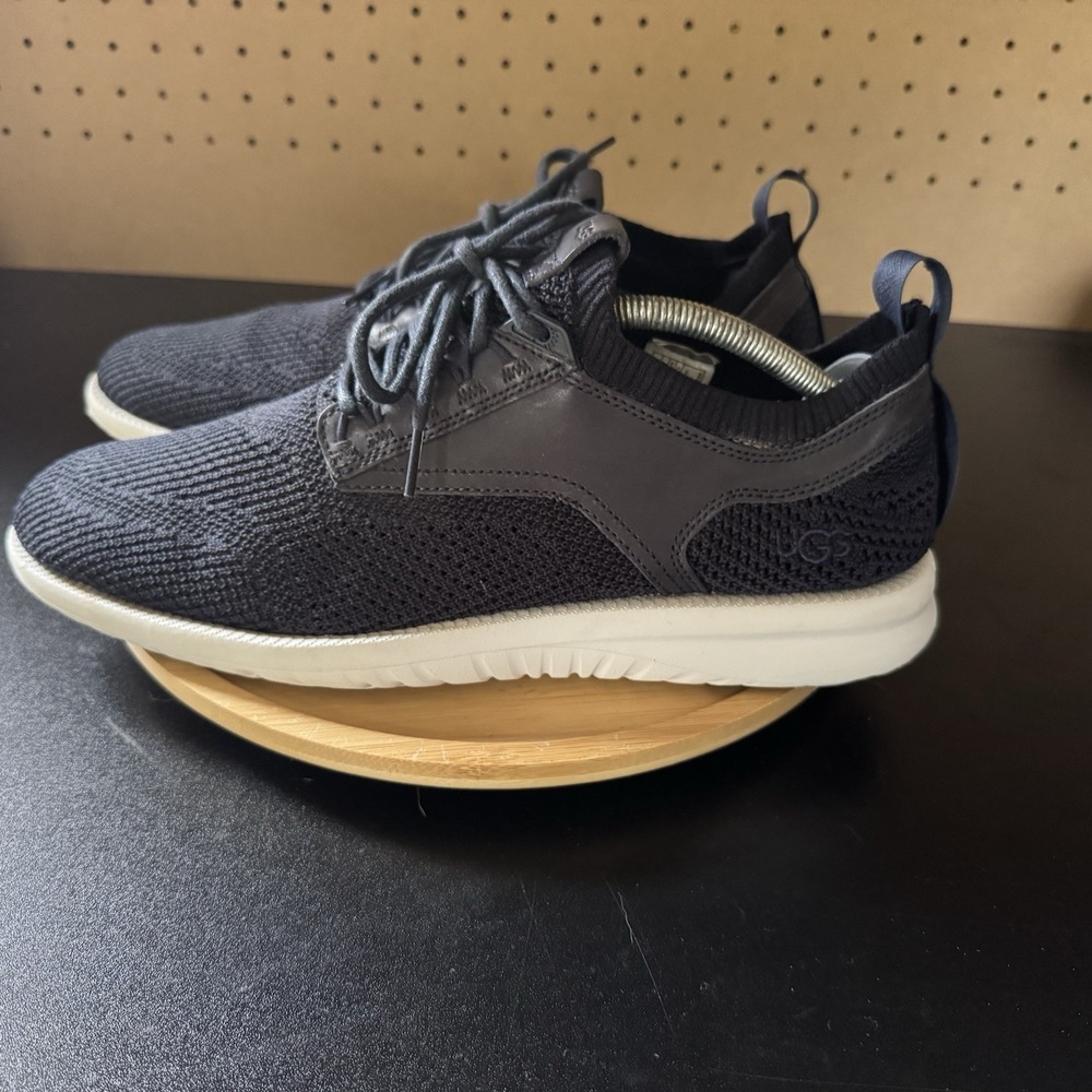 Men's UGG Union Trainer Treadlite Suede and Fabric Lace-Up Shoes, Navy, 10.5 EUC